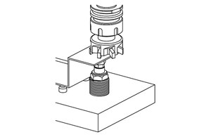 Abstützelemente hydraulisch einschraubbar 
einfach wirkend mit Federrückstellung